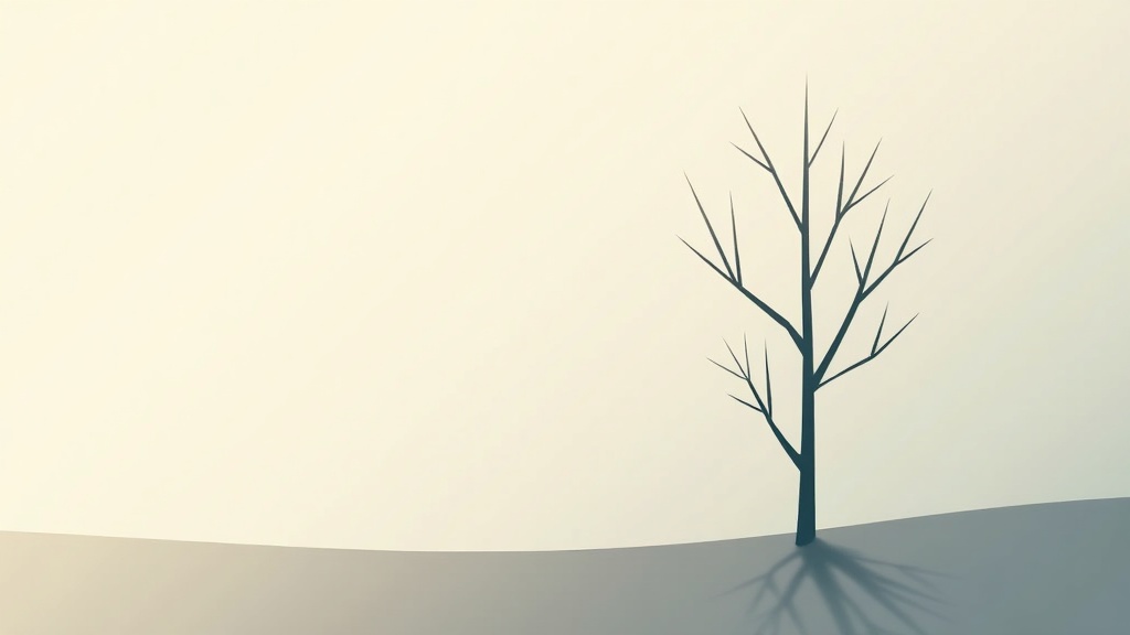 An abstract illustration of growth, such as a tree growing tall with branching lines, set against a gradient background